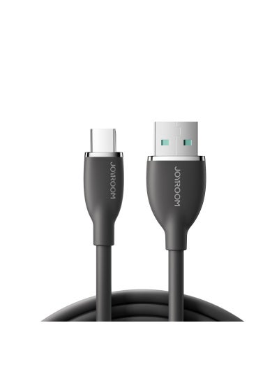 اشتري JOYROOM SA29-AC3 Colorful Series 3A Liquid Silicone Fast Charging Data Cable (USB-A To Type-C ) 1.2M Black في مصر