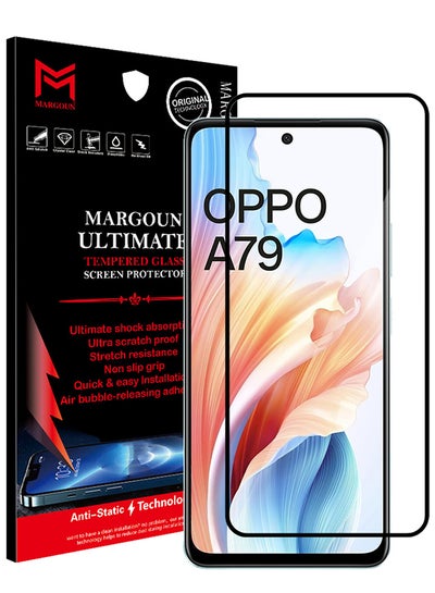 Buy Oppo A79 Screen Protector 9H Hardness Scratch Resistance Screen Protector Touch Sensitive Case Friendly Tempered Glass Film Clear in UAE