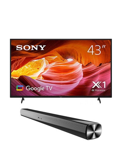 Buy 43 Inch HDR Google TV In 4K With A Billion Colors With JVC Soundbar KD-43X75K  +TH-N322B Black in UAE