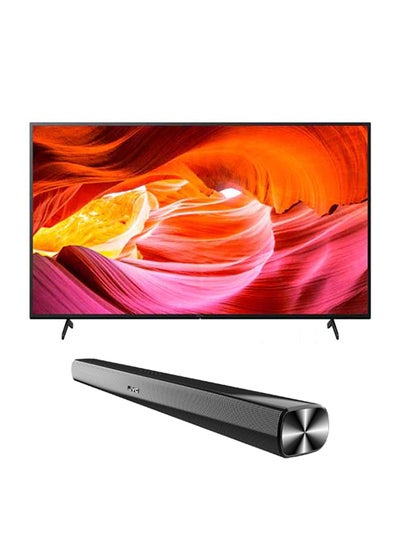 اشتري 65 Inch 4K HDR Google TV With A Billion Colors And Dolby Audio-2022 Model With JVC Soundbar KD-65X75K   +TH-N322B Black في الامارات