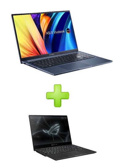 اشتري Vivobook(X1503Za-Oled005W) Laptop With 15.6 Inch Fhd Core I5 12500H 8Gb Ram- 512 Ssd-Intel Iris  With Asus Rog Flow X13 Gv301Re-Lj118W Gaming Laptop 13.4 Inch Wuxga 120Hz Amd R7-6800Hs 16Gb Ram 512Gb Ssd Rtx 3050 Ti 4Gb Black Win11 English/Arabic Quiet Blue في مصر
