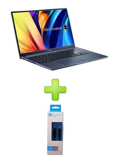 اشتري Vivobook(X1503Za-Oled005W) Laptop With 15.6 Inch FHD Core I5 12500H 8Gb RAM- 512 SSD-Intel Iris  With Hp Aux 3.5Mm Cable English/Arabic Black في مصر