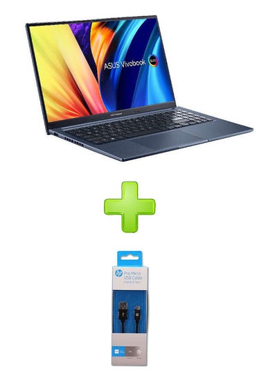 Buy Vivobook(X1503Za-Oled005W) Laptop With 15.6 Inch FHD Core I5 12500H 8Gb RAM- 512 SSD-Intel Iris  With Hp Pro Micro Usb Cable English/Arabic Black in Egypt
