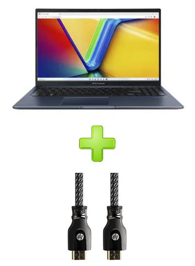 Buy Vivobook 15 X1504Va-Nj005W Laptop With 15.6 Inch Fhd Intel Core I5-1335U, 512Gb Ssd, 8Gb Ram, Intel Uhd Graphics With Hp Pro Metal High Speed Cable Hdmi Black English/Arabic Blue in Egypt