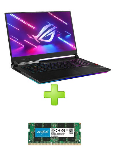 Buy Rog Strix Scar 17 G733Zw-Kh096W Laptop With 17.3 Inch Fhd Core I9-12900H 32Gb Ram 1Tb Ssd – Rtx 3070 Ti 8Gb With Crucial Ram 8Gb Ddr4 3200Mhz Cl22 (Or 2933Mhz Or 2666Mhz) Laptop Memory Ct8G4Sfra32A Multicolour English/Arabic Black in Egypt