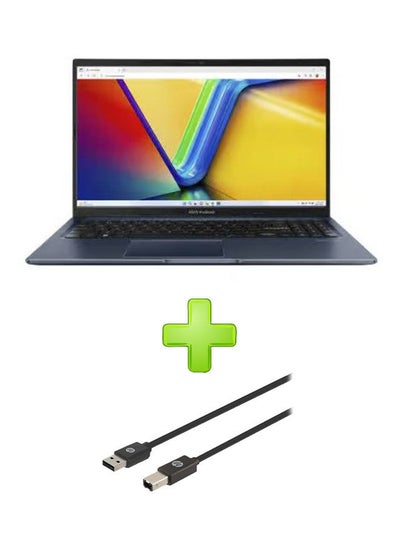 Buy Vivobook 15 X1504Va-Nj005W Laptop With 15.6 Inch Fhd Intel Core I5-1335U, 512Gb Ssd, 8Gb Ram, Intel Uhd Graphics With Hp Usb-A To Usb-B V2.0 Cable Black English/Arabic Blue in Egypt