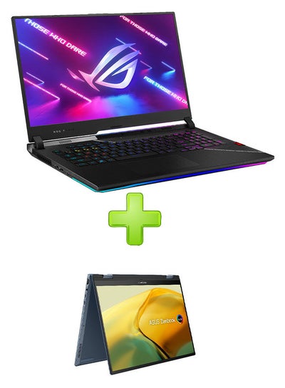 Buy Rog Strix Scar 17 G733Zw-Kh096W Laptop With 17.3 Inch Fhd Core I9-12900H 32Gb Ram 1Tb Ssd – Rtx 3070 Ti 8Gb With Asus Zenbook 14 Flip Oled Up3404Va-Oled007W Intel Core I7-1360P - 16Gb - 512Gb Ssd Intel Iris Xe Graphics - 14- Win 11 English/Arabic Black in Egypt