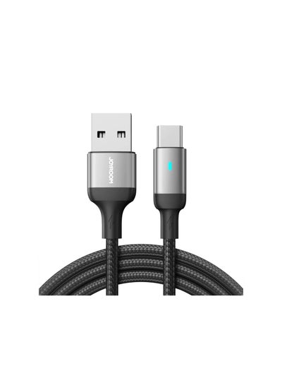 Buy S-UC027A10 3A Nylon USB-A to Type-C Cable, 1.2M - Black in Egypt