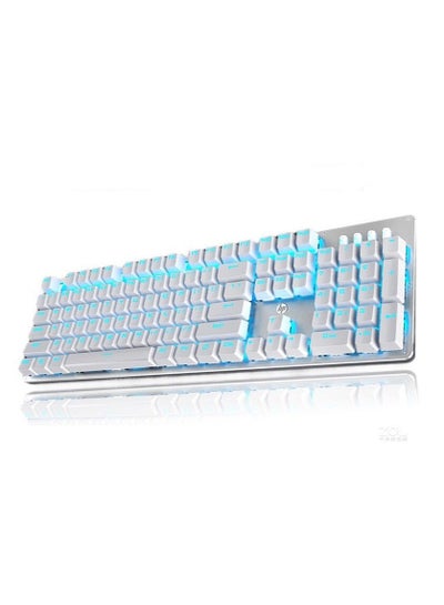 Buy GK100F wired mechanical keyboard ice blue light axis white in UAE