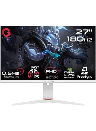 Buy GOA27FHD180IPS Artic Pro Series 27" FHD, 180Hz, MPRT 0.5ms, Fast IPS Gaming Monitor (Support PS5) White in Saudi Arabia