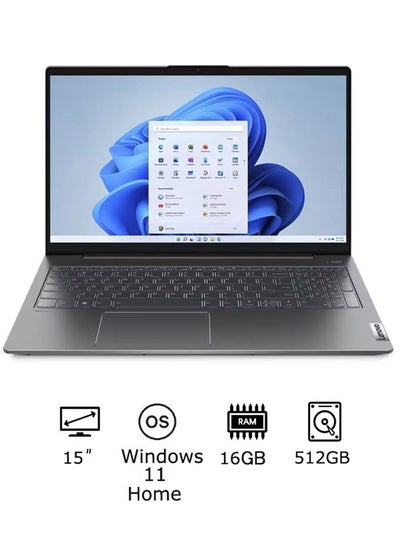 Buy IdeaPad 5 Laptop With 15.6-Inch Display, Core i5-1235U Processor/16GB RAM/512GB SSD/2GB NVIDIA GeForce MX550 Graphics Card/Windows 11 Home English/Arabic Storm Grey in Egypt