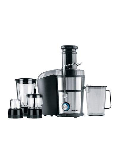 اشتري 4 In 1 Food Processor Juicer-Blender-Mixer With 2 Speed Settings, Comes With 2 Years Warranty 800 W NFP881G Black في الامارات