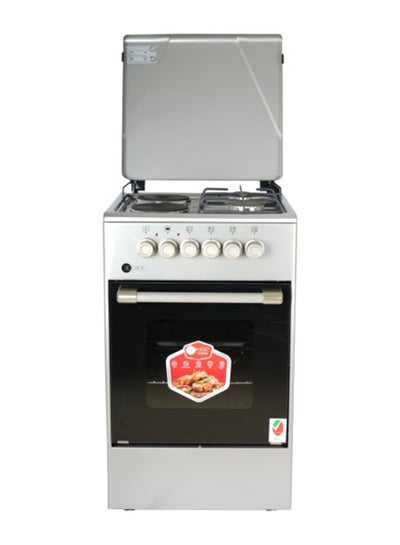 Buy AFRA Japan Free Standing Cooking Range, 50x50, Gas and Electric Burners, Stainless Steel, Compact, Adjustable Legs, Temperature Control AF-5050CRHG Stainless Steel in UAE