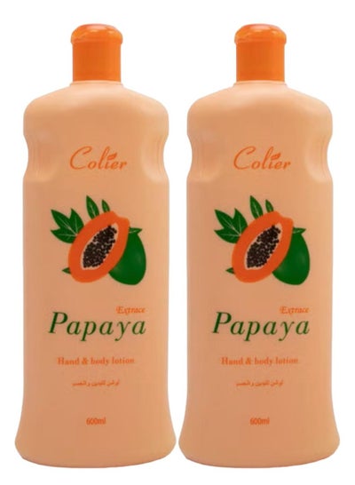 Buy 2 Pieces Papaya Hand And Body Lotion 600+6000ml in Saudi Arabia