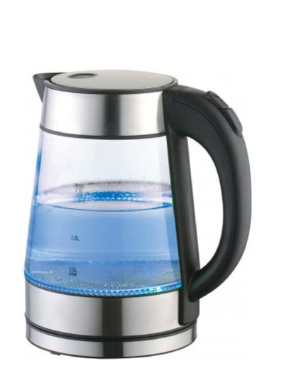 اشتري Glass Electric Kettle 1.7 L 1850 W RE-1-109 Silver/Black في السعودية