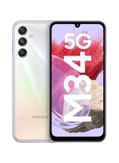 Buy Galaxy M34 Dual SIM Silver 8GB RAM 128GB 5G - Middle East Version in Egypt