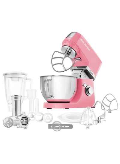 اشتري 8-Speed Setting Anti-Slip Feet Stand Mixer 4.5 L 1000 W JAHSTM41007178 Pink/Silver في السعودية