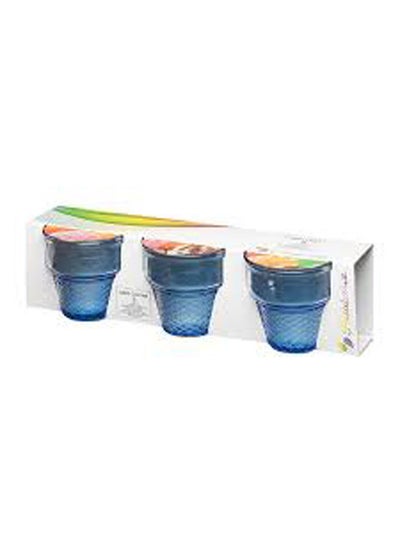 اشتري Mini Cornet Ice Cream Cup 3 Pcs Blue في مصر
