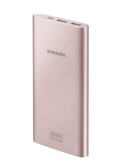 اشتري 10000 mAh Portable Power Bank 15 Watt with Type-C cable Pink في مصر