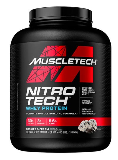 Buy Nitrotech Whey Protein Isolate And Peptides With Cookies And Cream 4lb in Saudi Arabia