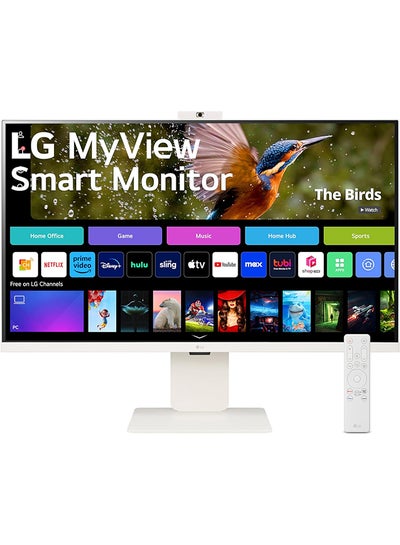 اشتري 32SR85U-W 32-inch MyView 4K UHD, IPS Display, webOS Smart Monitor, ThinQ Home, USB Type-C 90W PD, Built-in FHD Webcam & Speaker, HDR 10, AirPlay 2, Screen Share, Bluetooth White في الامارات