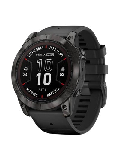 Buy Fenix 7X Pro Sapphire Solar Edition Carbon Grey DLC Titanium with Black Band in UAE