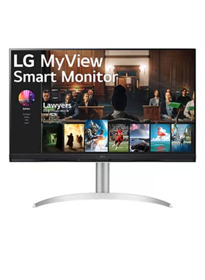 Buy 32 inch Smart Monitor (32SQ730S-W) 4K UHD(3840x2160) Display, webOS Smart Monitor, ThinQ Home, Magic Remote, USB Type-C, 2x5W Stereo Speakers, AirPlay 2, Screen Share, Bluetooth Silver in Saudi Arabia