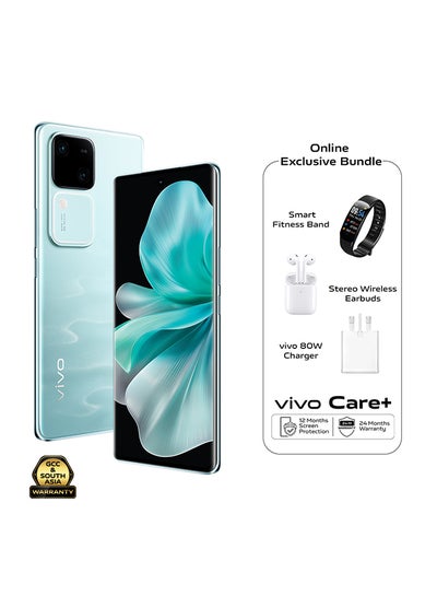 اشتري V30 5G Dual SIM Aqua Blue 12GB RAM 256GB With Exclusive Gifts Earbuds, Smart Fitness Band, 80W Charger And 24 Months Warranty + 1 Year Screen Replacement - Middle East Version في السعودية