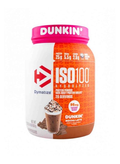 اشتري Iso100 Whey Protein Isolate 20 Servings Dunkin Mocha Latte 660 g في السعودية