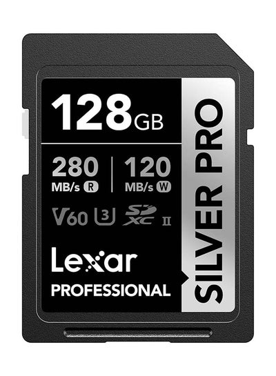 Buy Professional 128GB Silver PRO SDXC UHS-II Memory Card, C10, U3, V60, Full-HD & 4K Video, Up to 280MB/s Read, for Professional Photographer, Videographer, Enthusiast (LSDSIPR128G-BNNNU) 128 GB in Egypt