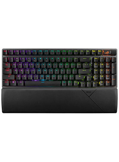 Buy ASUS ROG Strix Scope II 96 Wireless Gaming Keyboard, Tri-Mode Connection, Dampening Foam & Switch-Dampening Pads, Hot-Swappable Pre-lubed ROG NX Storm Switches, PBT Keycaps, RGB-Black in UAE