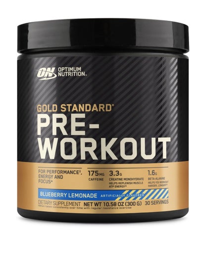 Buy Gold Standard Pre-Workout, Blueberry Lemonade, 300 Gm in UAE