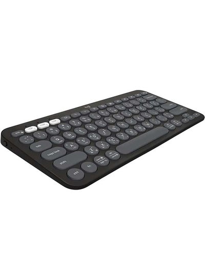 Buy Pebble Keys 2 K380s, Multi-Device Bluetooth Wireless Keyboard with Customisable Shortcuts, Slim and Portable, Easy-Switch for Windows, macOS, iPadOS, Android, Chrome OS, ARA Layout Graphite in Egypt