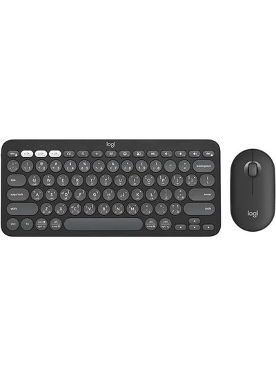 Buy Pebble 2 Combo, Wireless Keyboard and Mouse, Quiet and Portable, Customisable, Logi Bolt, Bluetooth, Easy-Switch for Windows, macOS, iPadOS, Chrome, ARA Layout Graphite in Egypt