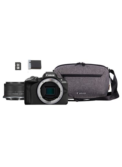 Buy EOS R50 Mirrorless Camera, Black With RF-S 18-45Mm F4.5-6.3 IS STM Lens Including Backpack And SD Card Online Exclusive Kit in UAE