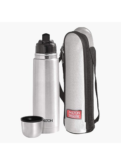 اشتري Bullet Vacuum Flask With Flip Lid And Pouch 750 ml Silver/Black 9.09 x 30.51cm في الامارات