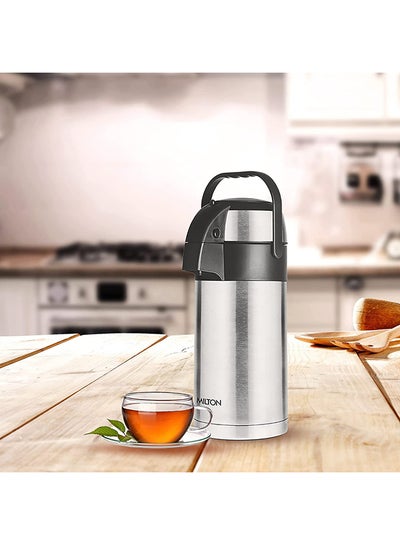 Buy Vacuum Insulated Beverage Dispenser 2.5 Liter Silver/Black 37.5 x 21.5cm in UAE