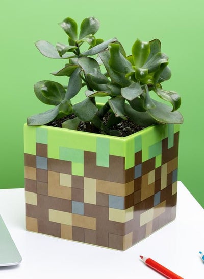 Buy Paladone Minecraft Grass Block Pen and Plant Pot in UAE