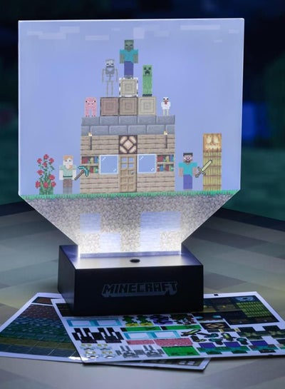 اشتري Paladone Minecraft Build a Level Light, Customizable Desk Lamp في الامارات