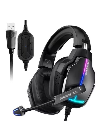 Buy G1 RGB Gaming Headset - 7.1 Surround Sound - Noise Cancelation Microphone - 50MM Drivers - 90° Rotatable Earpads in Egypt