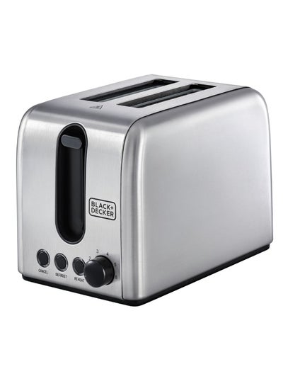 Buy Toaster, 2-Slice, 1050W, Stainless Steel, Dual-Side Heating, 6 Browning Levels, Defrost, Reheat & Cancel Functions, Wide 36mm Slots, Removable Crumb Tray 1050 W ET244-B5 Silver in Saudi Arabia