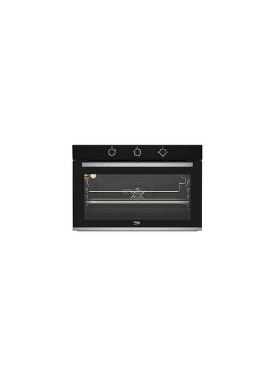 Buy Beko Built-in Gas Oven With Gas Grill - 90 Cm - 2 Fans - BBWHT12104BS BBWHT12104BS Black in Egypt