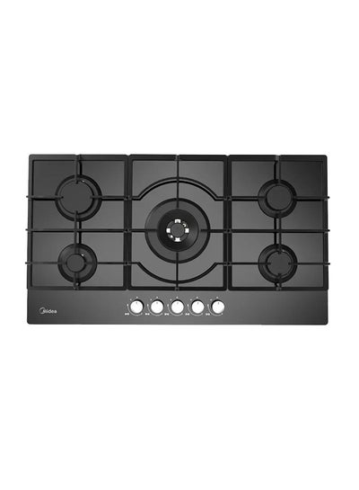 Buy Gas Hob 90 cm 5 Burners Automatic Ignition Black Cooktop 90GQ095 Black in Saudi Arabia