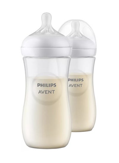 Buy Pack Of 2 Natural Feeding Bottle With Responsive Teat, 330 ML in UAE