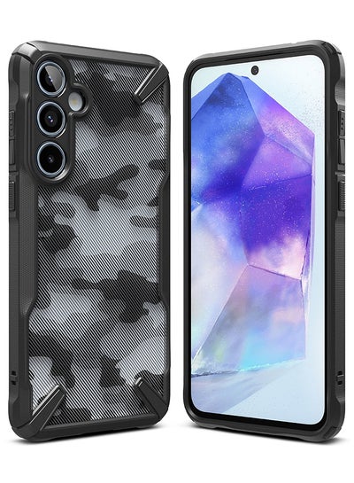 Buy Fusion-X Case For Samsung Galaxy A55 5G, Military-Grade Protection, Anti-Scratch Advanced Rugged Heavy Duty Bumper Phone Case Camo Black in UAE