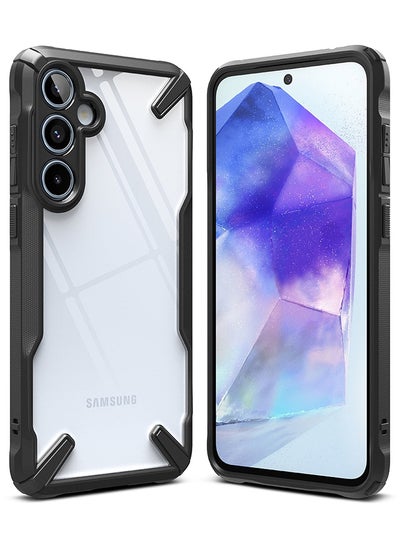 Buy Fusion-X Case For Samsung Galaxy A55 5G, Military-Grade Protection Anti-Scratch Advanced Rugged Heavy Duty Bumper Phone Case Black in UAE