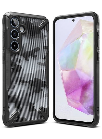 Buy Fusion-X Case For Samsung Galaxy A35 5G, Military-Grade Protection Anti-Scratch Advanced Rugged Heavy Duty Bumper Phone Case Camo Black in UAE