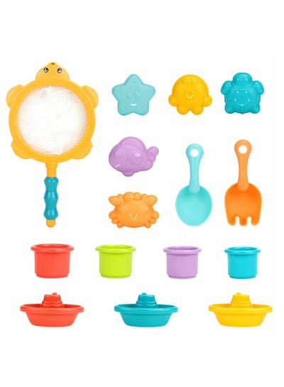 اشتري 15-Pieces Kids Sand Beach & Water Bath Toyset في الامارات