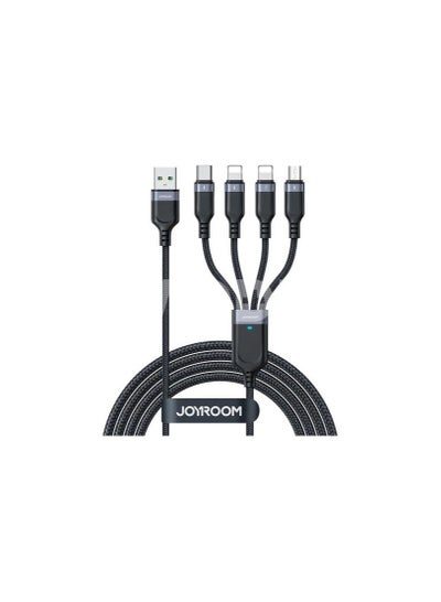 اشتري USB cable set - USB type C / microUSB / Lightning Joyroom Black في مصر