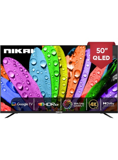 Buy Pro 50 Inch QLED 4K Smart Google TV, Andrioid TV OS, Voice Search, Youtube, Netflix, Shahid, Wide Color Gamut, 3860x2160 Pixels, HDR10+, Dolby Atmos, ChromeCast Bulit-in - NPROG50QLED NPROG50QLED Black in UAE